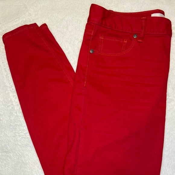 Red ♥️ LOFT Skinny Velvet Pants - Picture 2 of 3